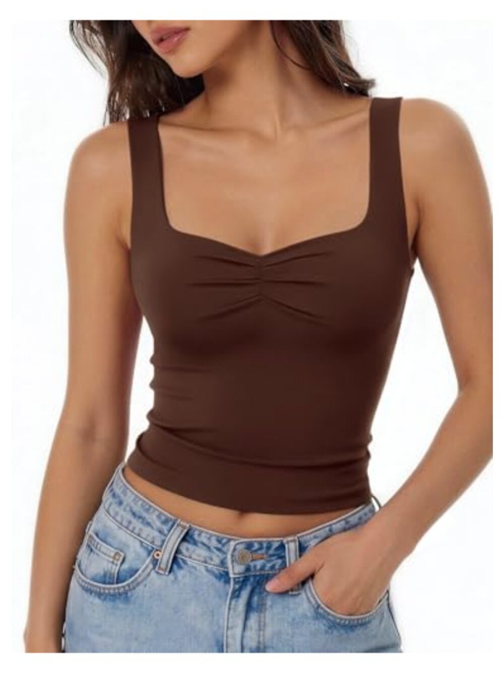 Double Lined Ruched Backless Crop Tank Top Slim Fit Y2K Summer